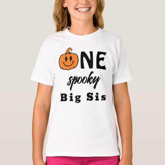 One Spooky Big Sis Halloween Matching Family Tシャツ (正面)