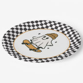 One Spooky Dude Halloween Birthday  ペーパープレート (アングル)