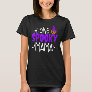 One Spooky Mama Pumpkin Halloween Holiday Tシャツ