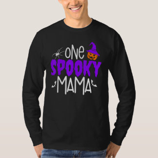 One Spooky Mama Pumpkin Halloween Holiday Tシャツ