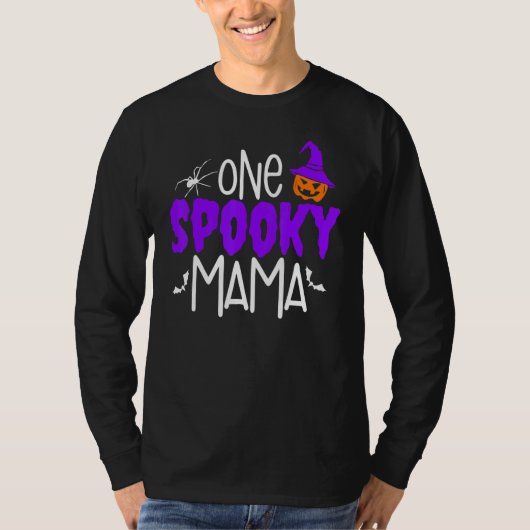 One Spooky Mama Pumpkin Halloween Holiday Tシャツ (正面)