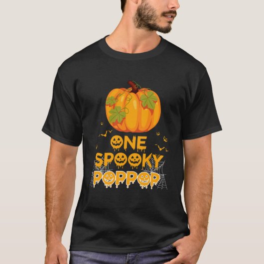One Spooky Poppop  Dad Family Halloween Matching Tシャツ (正面)