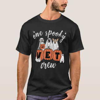 One Spooky Vet Crew Dog Ghost Veterinarian Hallowe Tシャツ