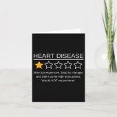 One Star Rating Heart Attack Funny Heart Disease A カード (正面)
