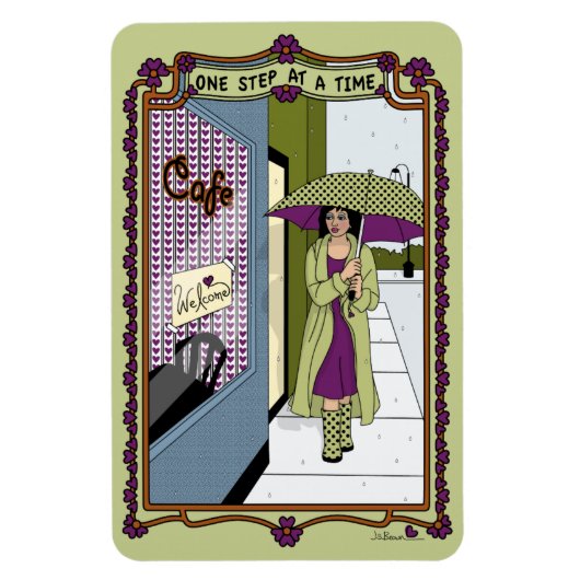 One Step at a Time_A_4x6冷蔵庫 マグネット (縦)