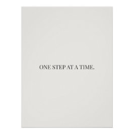 one step at a time poster, encouragement wall art, ポスター