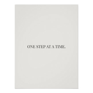 one step at a time poster, encouragement wall art, ポスター