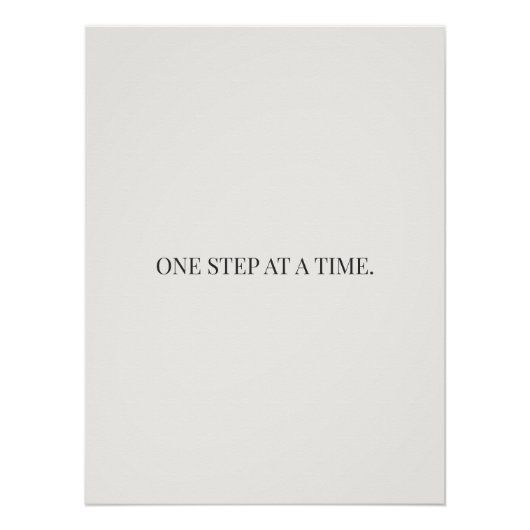 one step at a time poster, encouragement wall art, ポスター (正面)