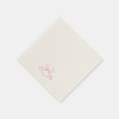One Sweet Beginning | ピンクとホワイトの結婚式の引出物 スタンダードカクテルナプキン (角)