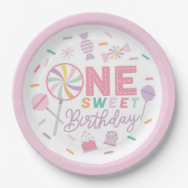 One Sweet Birthday 9" Paper Plate ペーパープレート