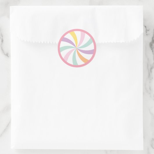 One Sweet First Birthday favor bag Sticker  ラウンドシール (バッグ)