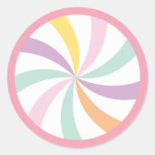 One Sweet First Birthday favor bag Sticker  ラウンドシール (正面)