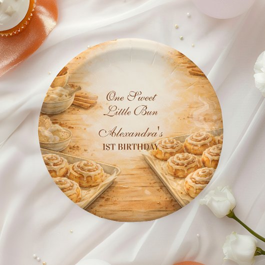 One Sweet Little Bun First Birthday ペーパープレート