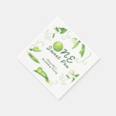 One Sweet Pea First Birthday スタンダードカクテルナプキン (角)