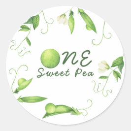 One Sweet Pea First Birthday ラウンドシール