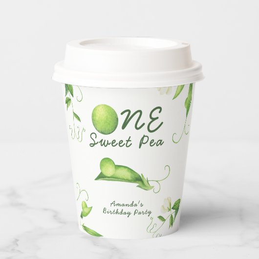 One Sweet Pea First Birthday 紙コップ (正面)
