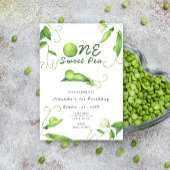 One Sweet Pea First Birthday Party 招待状