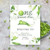 One Sweet Pea First Birthday Party Welcome ポスター