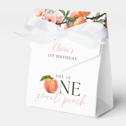 One Sweet Peach 1st Birthday  フェイバーボックス (正面サイド)