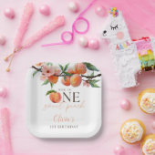 One Sweet Peach 1st Birthday  ペーパープレート (パーティー)
