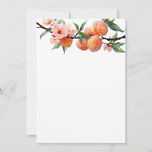 One Sweet Peach 1st Birthday  招待状 (裏面)