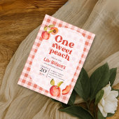 One Sweet Peach 1st Birthday Invitation | Girl 招待状