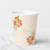 One Sweet Peach 1st Birthday Paper cup 紙コップ (正面)