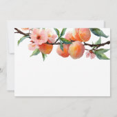 One Sweet Peach 1st Birthday Photo 招待状 (裏面)