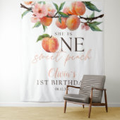 One Sweet Peach 1st Birthday Photo Backdrop タペストリー (インサイチュ)