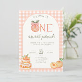 One Sweet Peach Birthday Invitation Girl 1st 招待状 (スタンド正面)