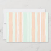 One sweet peach First Birthday watercolor photo サンキューカード (裏面)