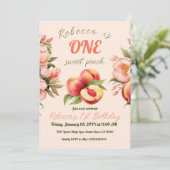 ONE Sweet Peach Girl Summerフローラ1st Birthday 招待状 (スタンド正面)