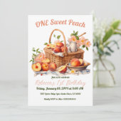 ONE Sweet Peach Girl Summer Picnic 1st Birthday 招待状 (スタンド正面)