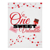 One Sweet Valentine First Birthday Decorations ポスター (正面)