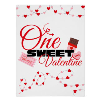 One Sweet Valentine First Birthday Decorations ポスター