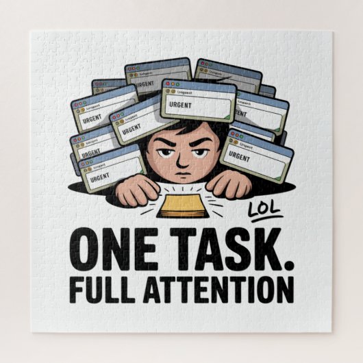 One Task. Full Attention ジグソーパズル (縦)