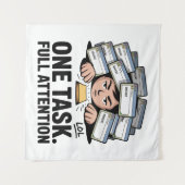 One Task. Full Attention タペストリー (正面(横))