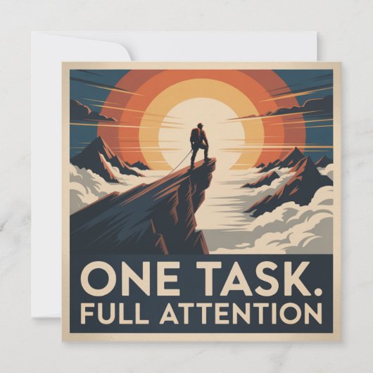 One Task. Full Attention ノートカード (正面)