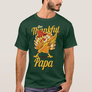 One Thank Papa Turkey Family Matching おもしろい Tha Tシャツ