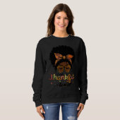 One Thankful Aunt Afro American Women Fall Thanksg スウェットシャツ (正面フル)