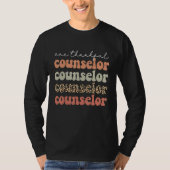 One Thankful Counselor Autumn Tree Fall Leaves Tha Tシャツ (正面)