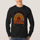 One Thankful Music Teacher Rainbow Leopard Groovy  Tシャツ (正面)
