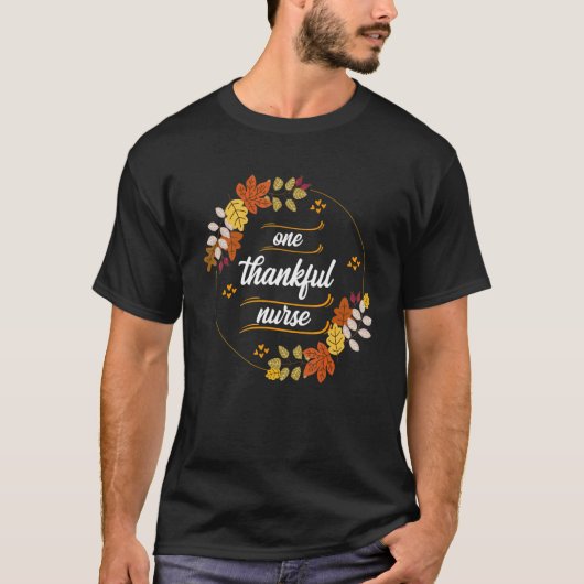 One Thankful Nurse Practitioner Simple Autumn Quot Tシャツ (正面)