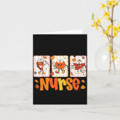 One Thankful Nurse Thanksgiving Turkey Day Nurse G カード (黄色い花)