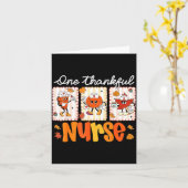 One Thankful Nurse Thanksgiving Turkey Day Nurse G カード (黄色い花)