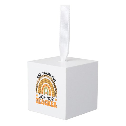 One Thankful Science先生Groovy Thanksgiving R キューブオーナメント (正面アングル)