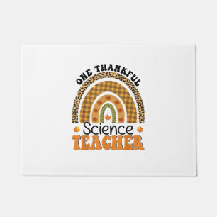 One Thankful Science先生Groovy Thanksgiving R ドアマット