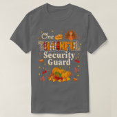 One Thankful Security Guard Fall Autumn Thanksgivi Tシャツ (デザイン正面)