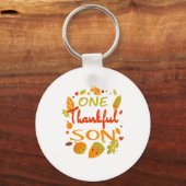 One Thankful Son Shirt Family Thanksgiving 2021 ma キーホルダー (正面)