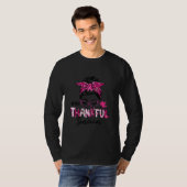 One Thankful Survivor Thanksgiving Breast Cancer Tシャツ (正面フル)